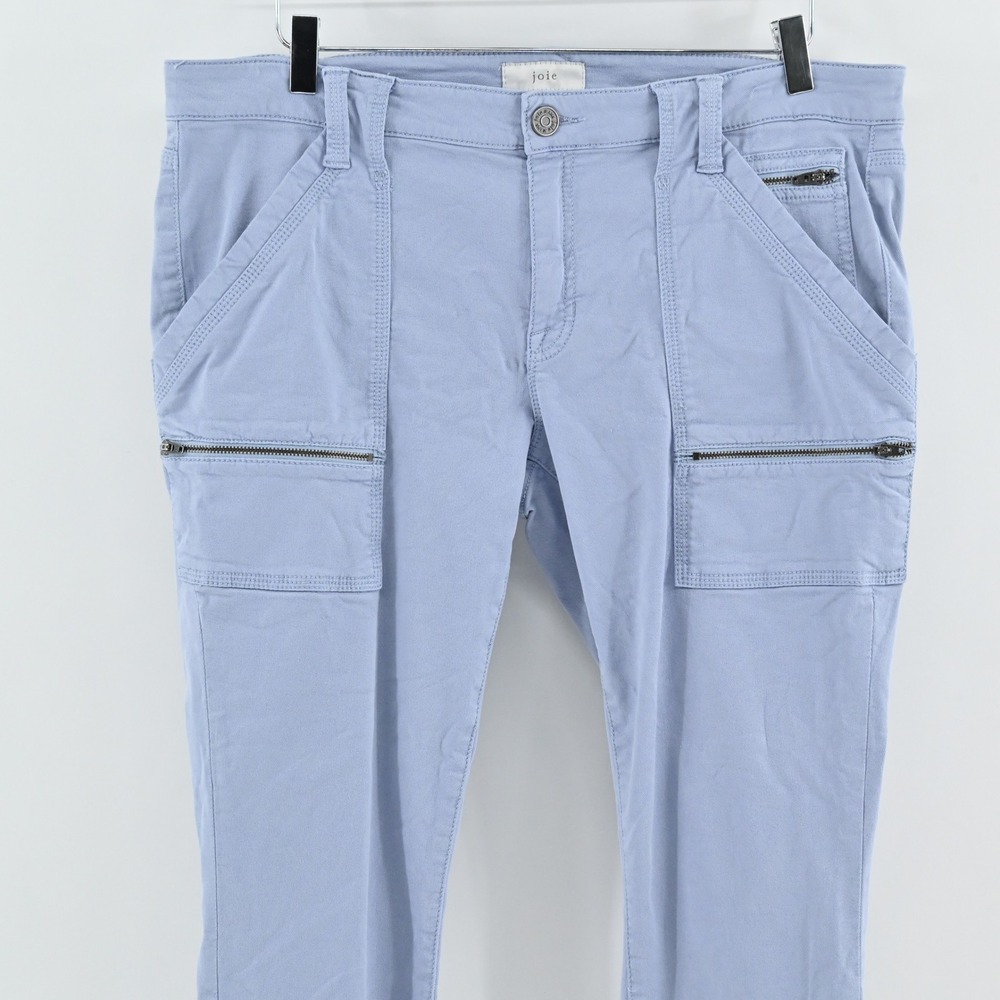 Joie Womens Park Skinny Pants Size 34 Blue Zip Pocket Utility Cargo Stretch Chic - Picture 8 of 12